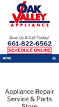Mobile Screenshot of oakvalleyappliance.com